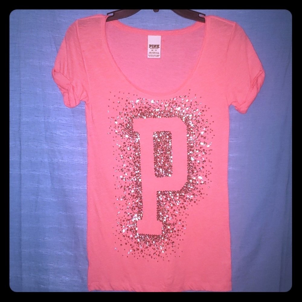 NWOT VS Pink sequin t-shirt